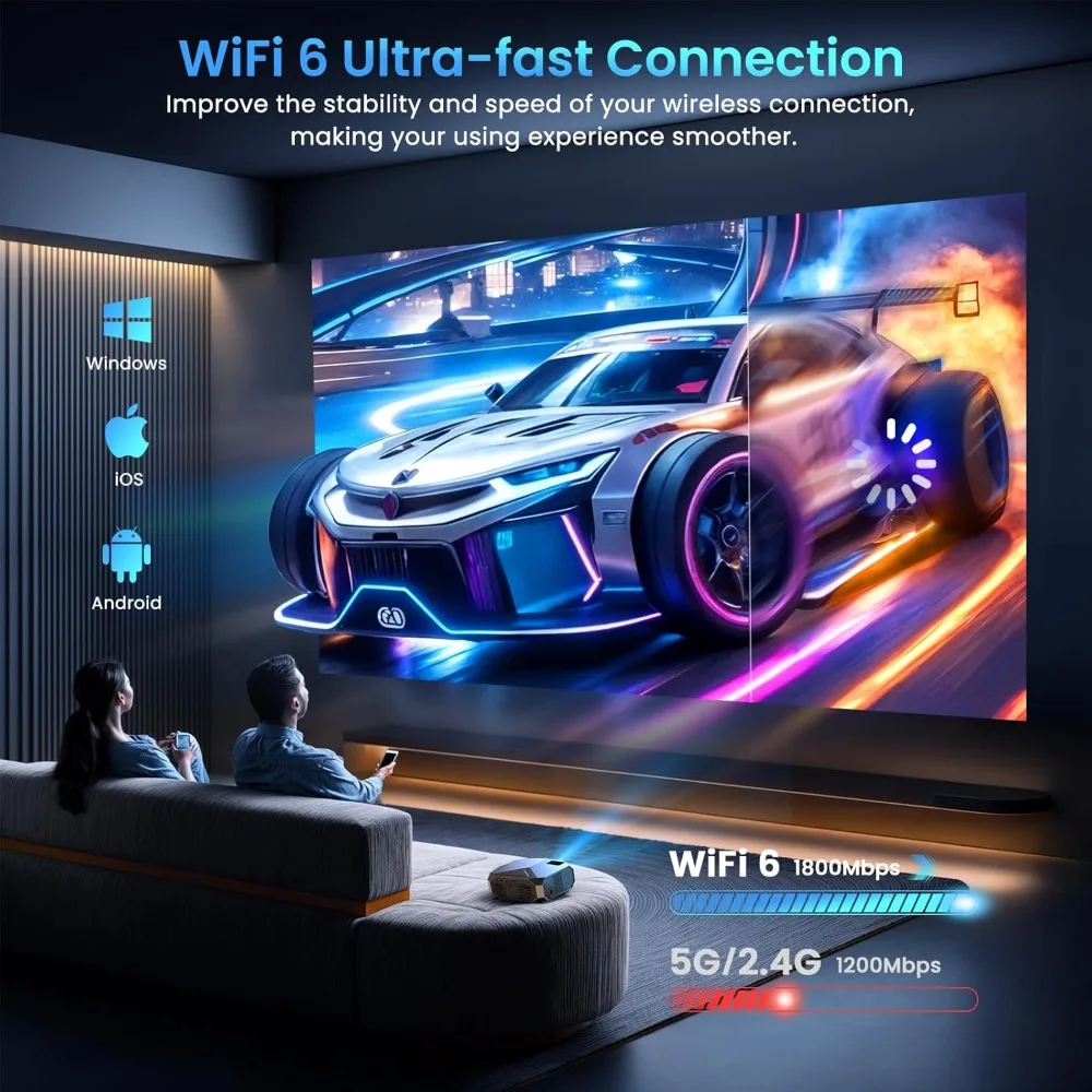 جهاز عرض ذكي رسمي من Netflix WiFi 6 Bluetooth 5.3 4K جهاز عرض أفلام خارجي يدعم Prime Video YouTube HDMI USB iOS