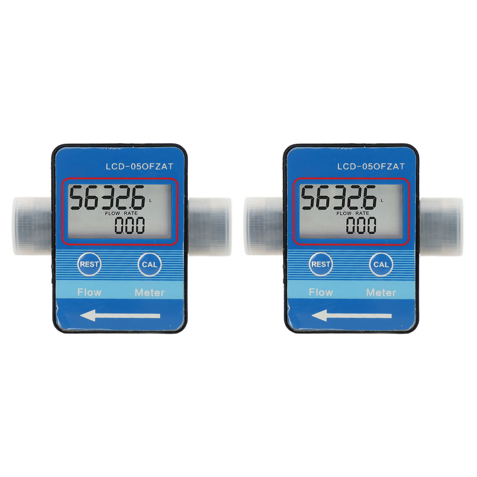 LCD Screen  Meter Digital Liquid Flowmeter Clear Reading Sealing  Design High Accuracy for Water  Gasoline