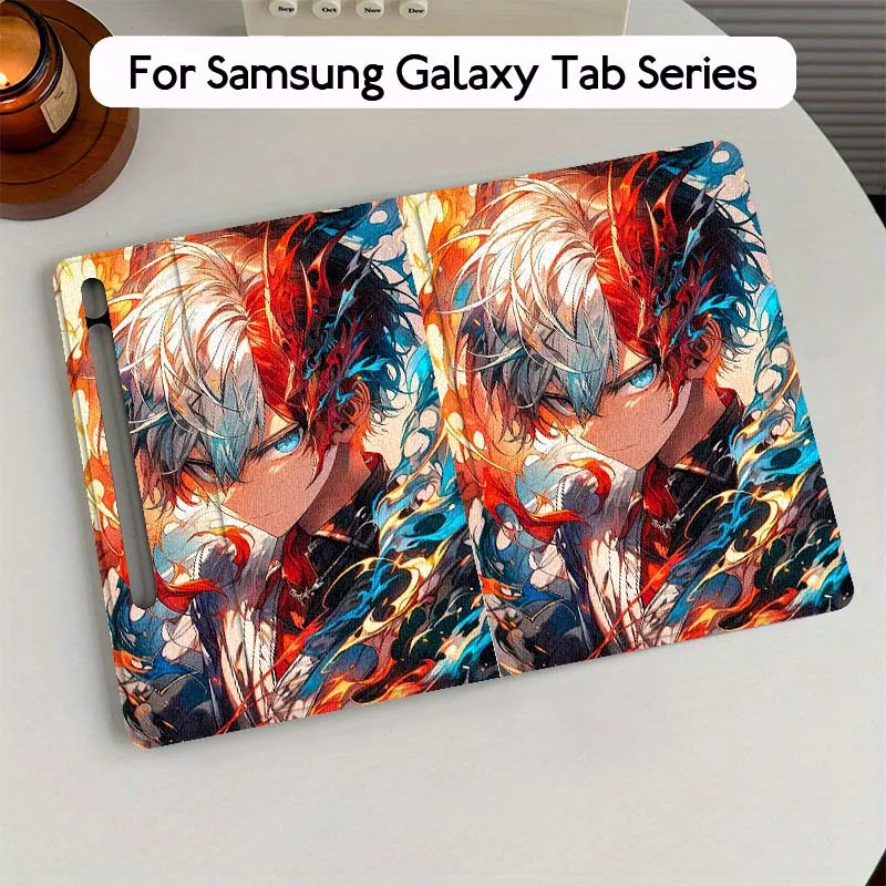 My H-Heroes A-Academia pattern Tablet Case For Samsung Galaxy Tab S7 S8 S9 S10 FE Plus 12.4 13.1 Inch