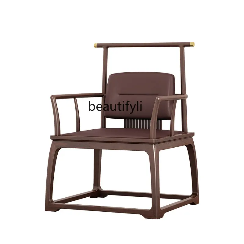 North America Black Walnut Tea Chair Chair Zen Solid Wood Leisure Master Chair Study