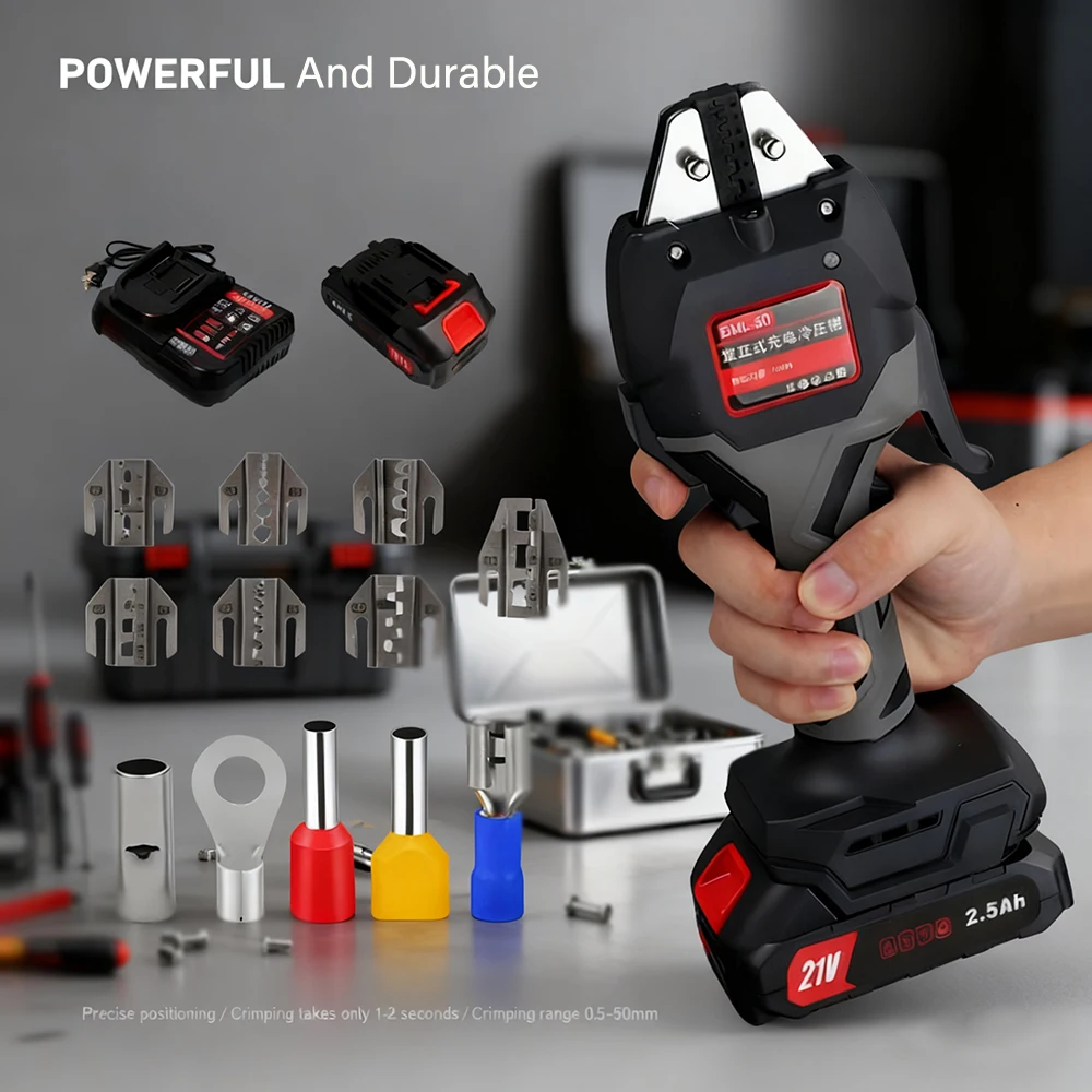 

Electric Hydraulic Pliers Vertical Handheld Cold Press Pliers Durable Lithium Voltage Line Pliers Wire Terminals Crimping Tool