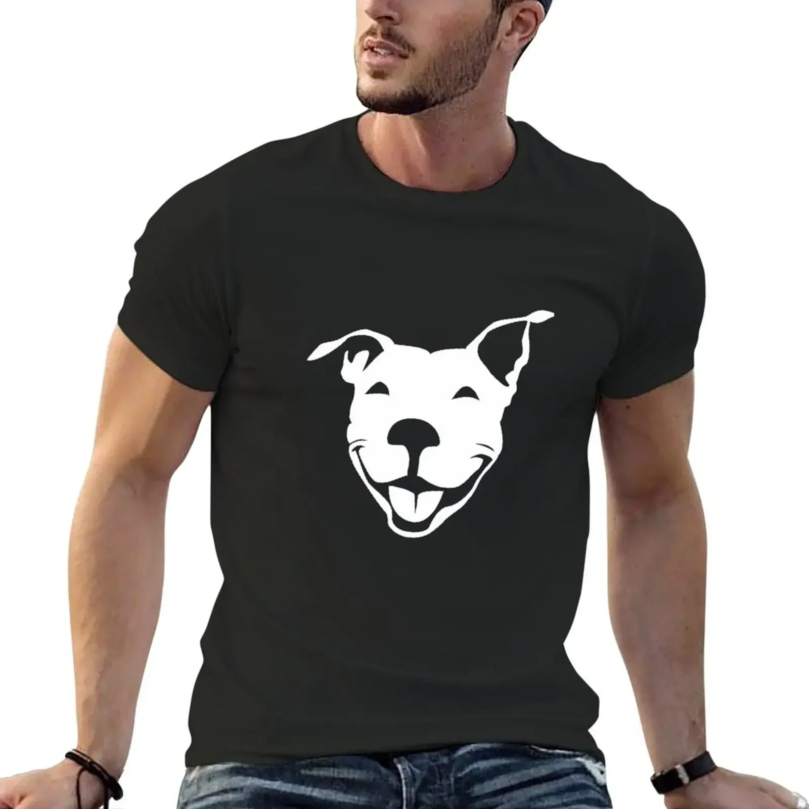 Smiling American Pit Bull Terrier| NickerStickers? on Redbubble T-Shirt boys animal print quick drying street wear mens fashion