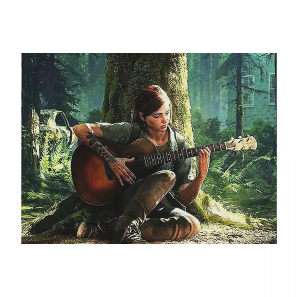 

Playing Guitar Throw Blanket Luxury Brand Personalized Gift Thin funny gift Blankets