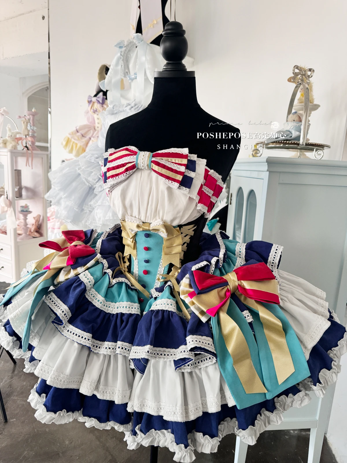 Temperamento elegante socialite princesa inchado vestido arco renda emenda cintura alta em camadas doce kawaii lolita mini bolo vestido mulher