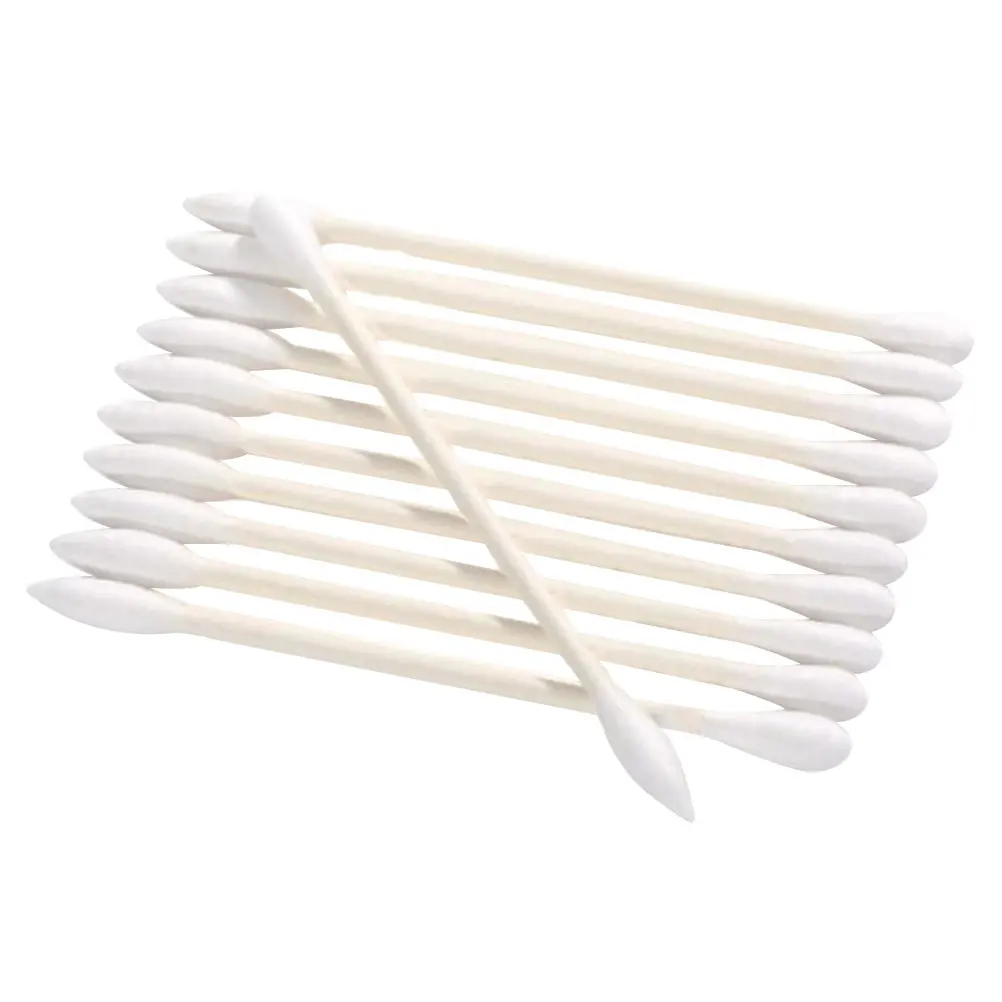 500 قطعة من أعواد القطن المصنوعة من الخيزران، مسحات مكياج للاستعمال مرة واحدة، تنظيف دقيق، أعواد ورقية أكثر صلابة، مستلزمات الاستخدام اليومي #5