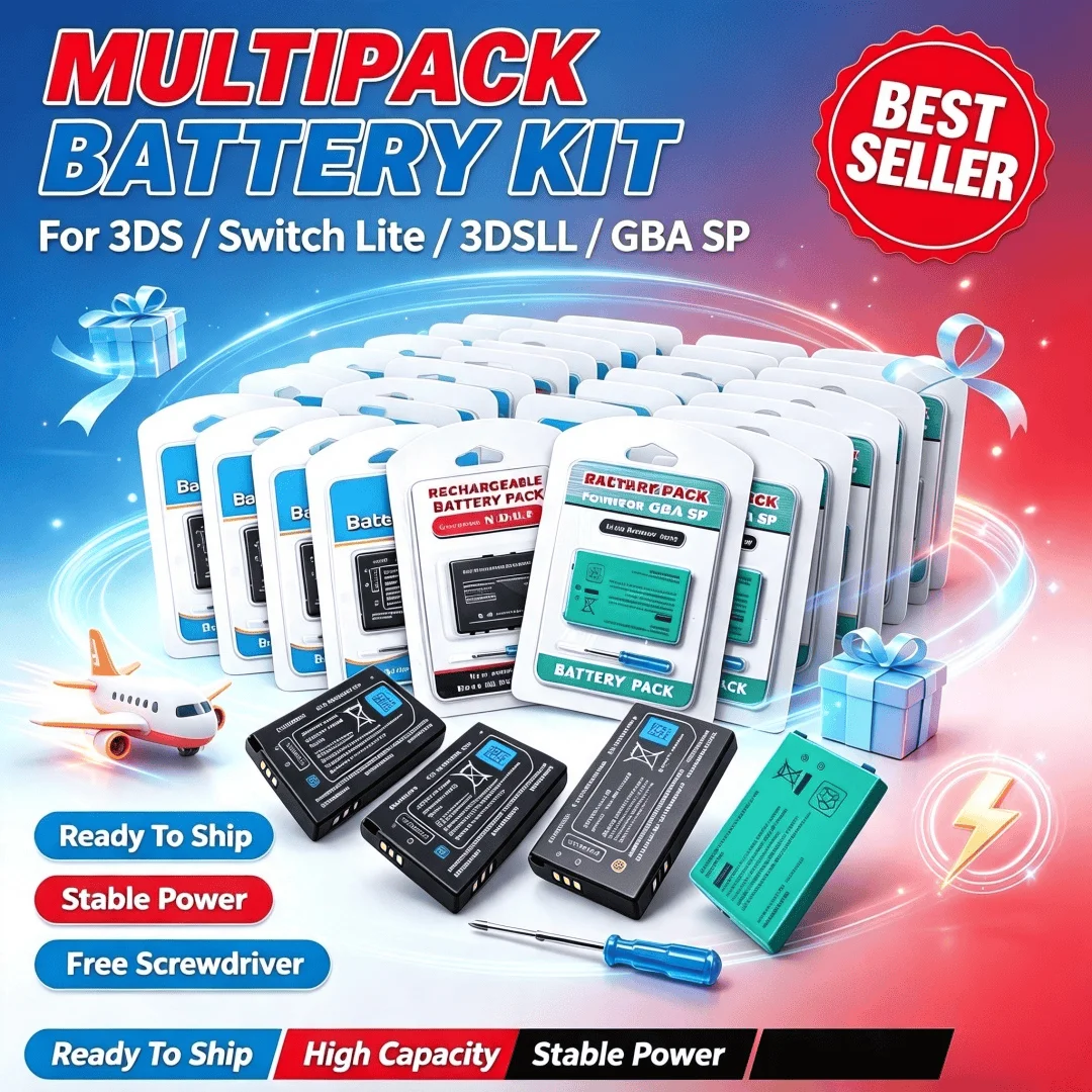 NEW CTR-003 Host Battery NDSL SPR-003 3.7V Rechargeable Lithium Batteries for 3DSLL 3DSXL N3DS 2DS GBA SP Gameboy Game Console