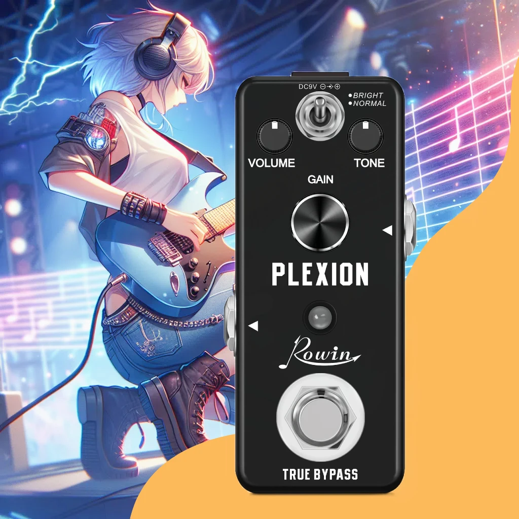 

Rowin-Plexi Guitar Pedal Distortion Plexion Effect Pedals Plexi Marshall-Like Jcm800 Mini Single Effector True Bypass