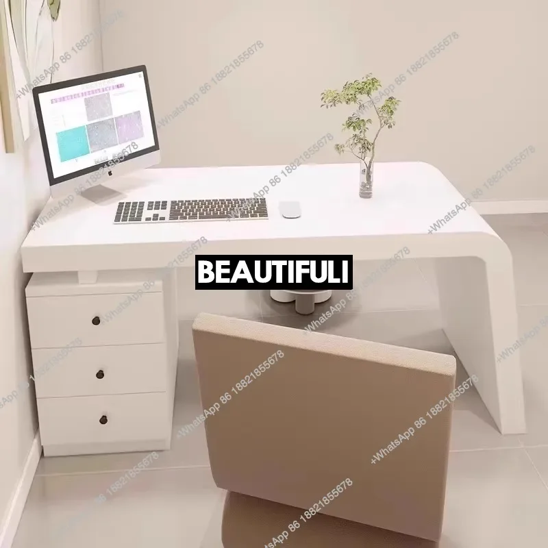 

Discount Minimalist Organizer Office Desk Shelves Creativity Long Straight Secretary Computer Desks Unusual Quality Bureau Desk