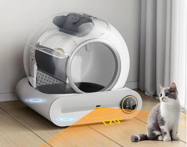 65L Automatic Smart Cat Litter Box Self Cleaning Fully Enclosed Cat Litter Box Pet Toilet Litter Tray