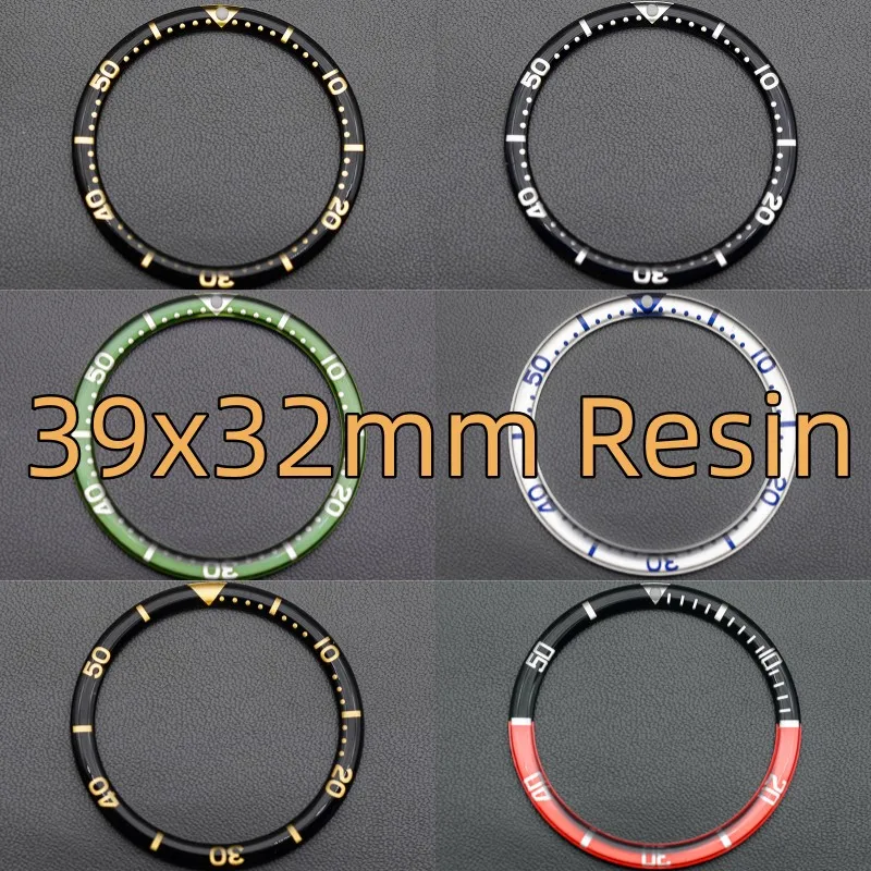 

39mm Resin Bezel Insert For Seiko Mod SKX6105 SKX6139 Watch Case Movement Dial Repair Tool Parts Replacement Men's Diving Watch