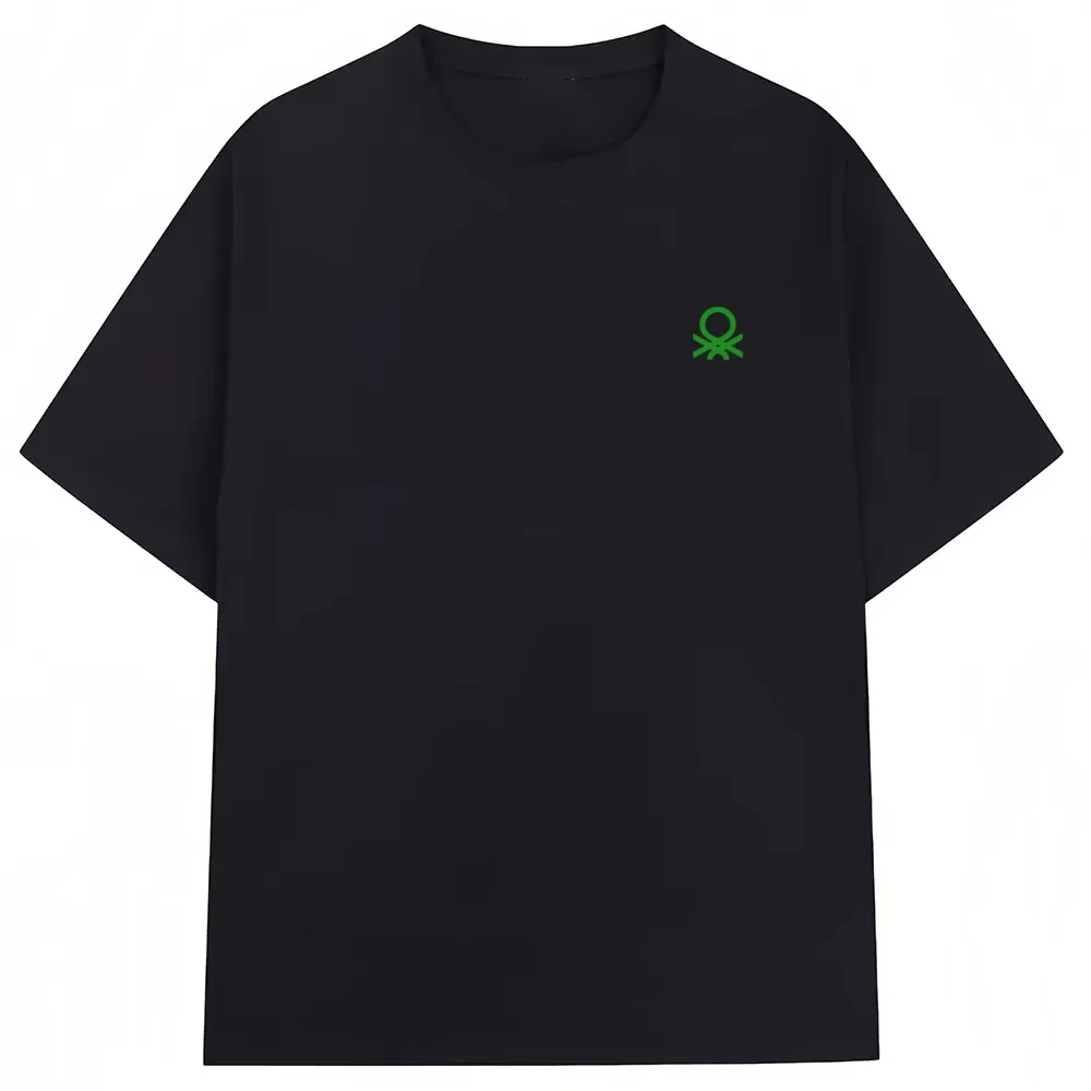 2026 Summer Benetton Fashion T-shirt Extra Large T-shirt Harajuku Letter Printed Casual Short Sleeve Men's and Women's Top