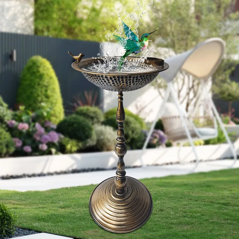 

Wrought iron bird feeder European garden decoration garden lawn bird bath basin bird feeding