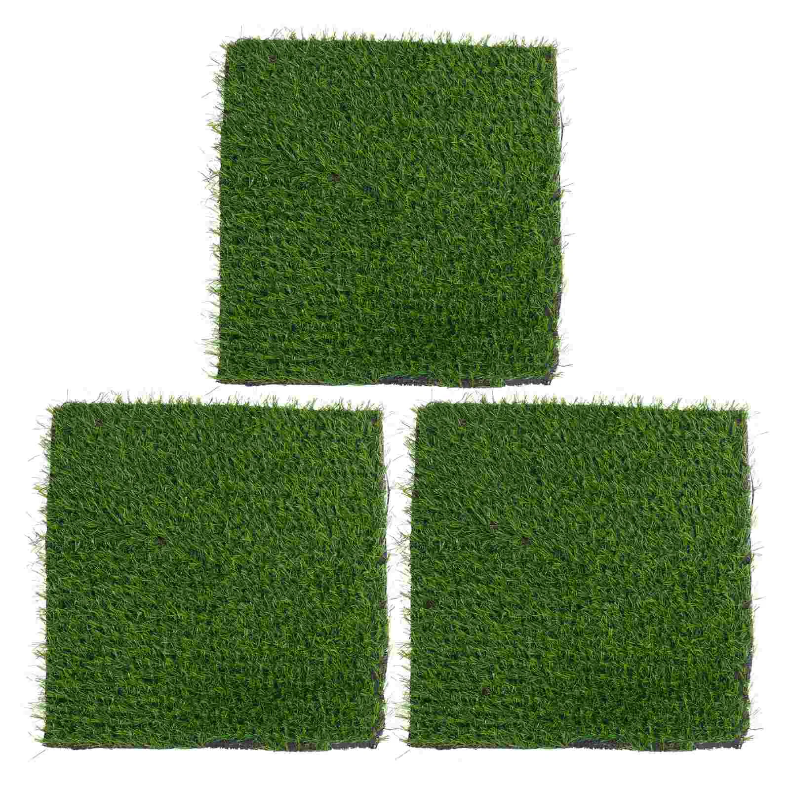 

3 Pcs Chicken Nest Box Bedding Nesting Mats Rug Toy Room Artificial Grass Rugs Plastic Fake Baby