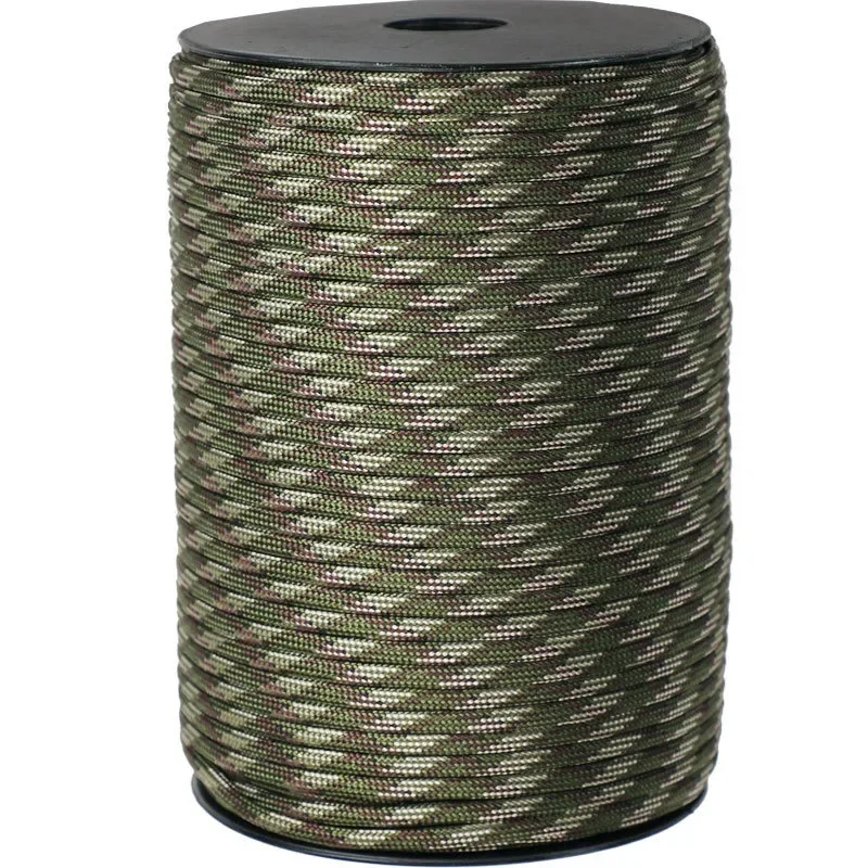 100M 550 Militaire Standaard 9-Core Paracord Touw 4Mm Buiten Parachute Koord Survival Paraplu Tent Lanyard Band