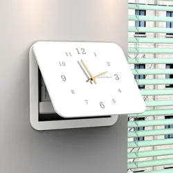 Meter Box Decorative Painting With Wall Clock Modern Home Decor Metal Luxury Wall Clocks Silent Living Room Decoration