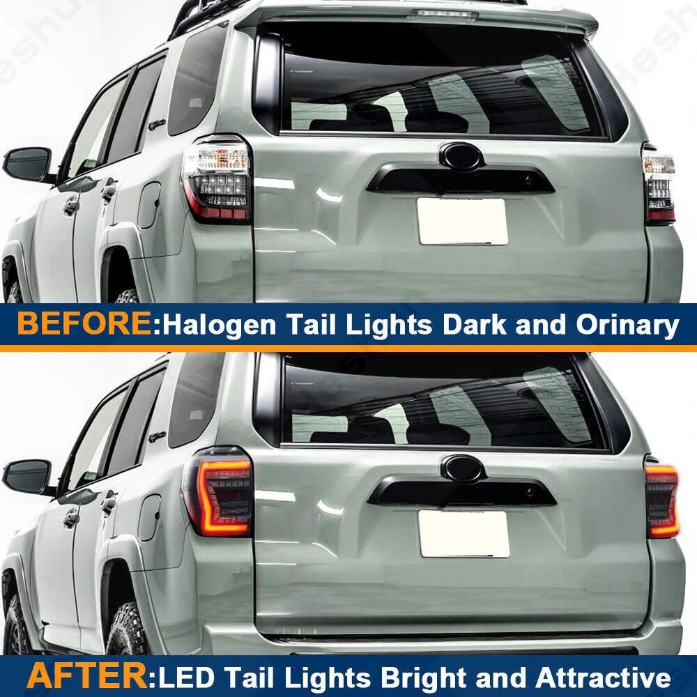 Pair OLED Taillights For Toyota 4Runner 4 Runner 5th Gen 2010 2011 2012 - 2023 N280 LED Taillamp Rearview Tail Light Rear Lamp