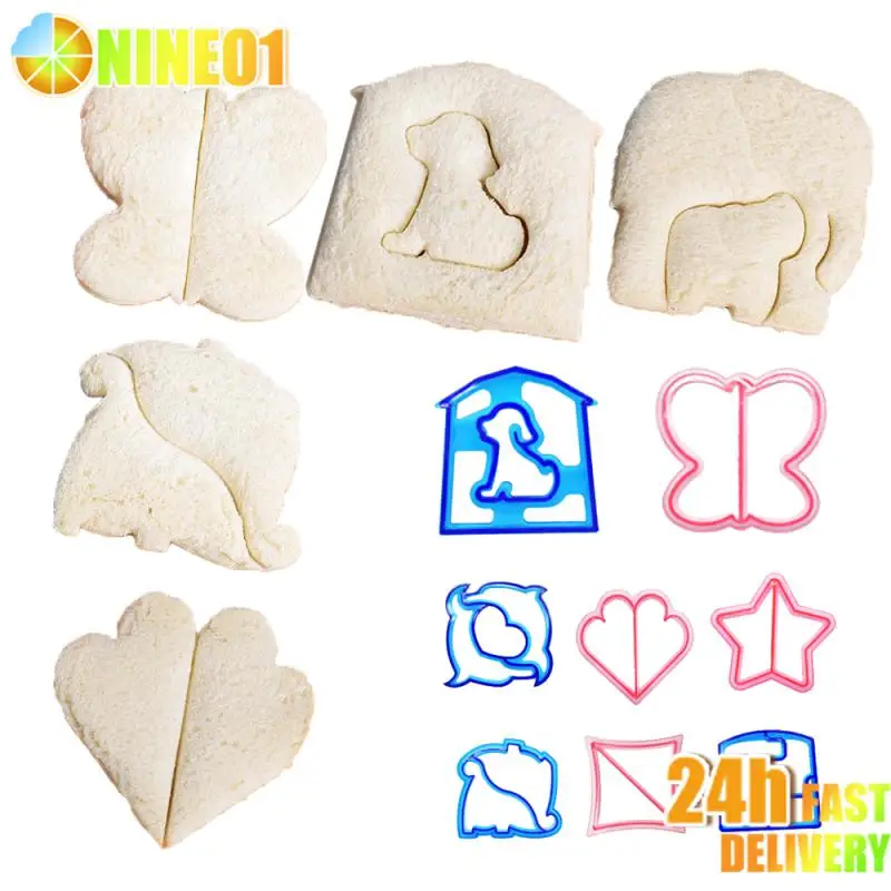 DIY Sandwich Cutters Mould Food Toast Bread Mold Cute Baking Children Set Lunch Cutter Interesting Kitchen Accessories For Kids