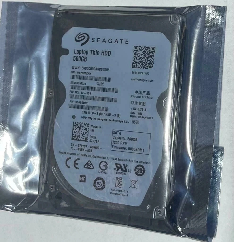 Para disco duro para portátil Seagate 500GB SATA 2,5 "7mm ST500LM021 7200 RPM HDD
