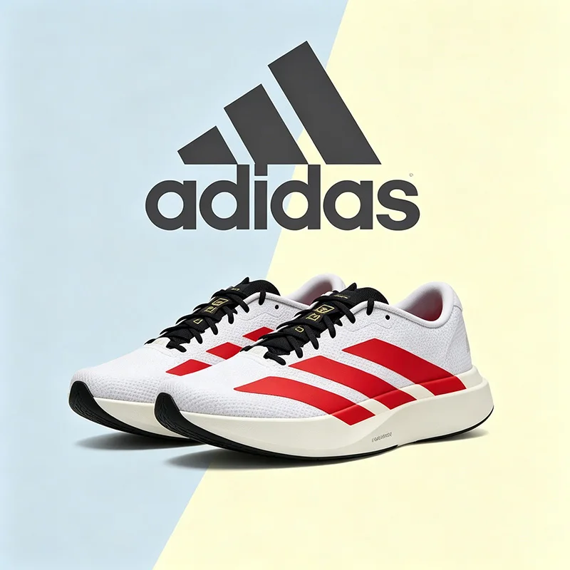 Adidas Men's Adizero EVO SL WOVEN M Red and White Colored Sports Running Shoes KK3675