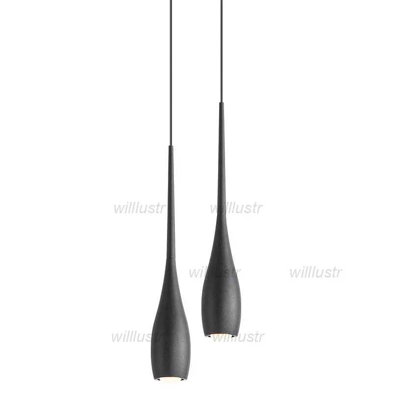 

Aluminum Waterdrop Pendant Lamp LED Suspension Light Hotel Cafe Bar Sofa Bedside Creative Downlight Hanging Ceiling Chandelier