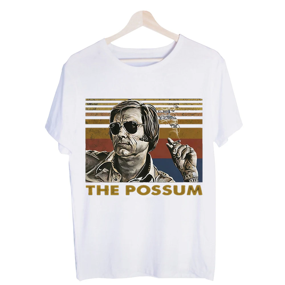 Men's Smoking Man Graphic Tee, Vintage Style Short Sleeve Crew Neck T-Shirt for Casual Streetwear