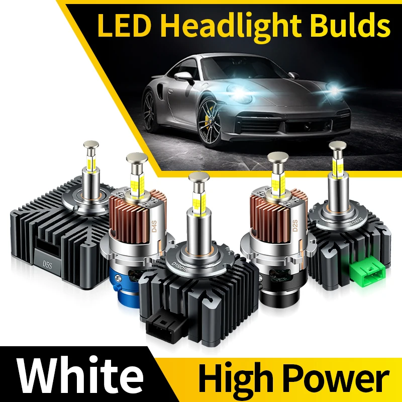 

2PCS D1S Led D Series Car Headlights Canbus HID D2S D3S D4S D5S D8S 1:1 Auto Lamps D1R D2R D3R D4R CSP Chip 12V Hi/Lo Beam Bulbs