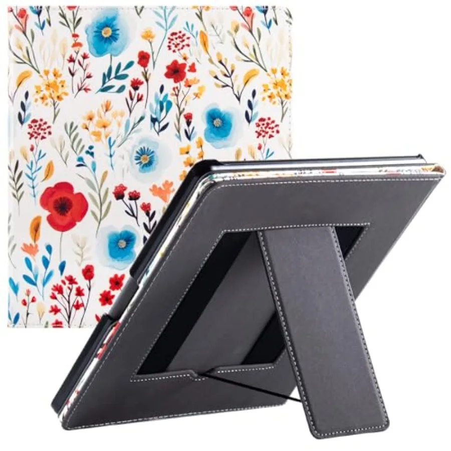 

Case for Kindle Scribe 1/2th Gen Built-in Pen Holder/Stand and Hand Strap with Sleep/Wake Book Folio Style PU Leather Cover fit