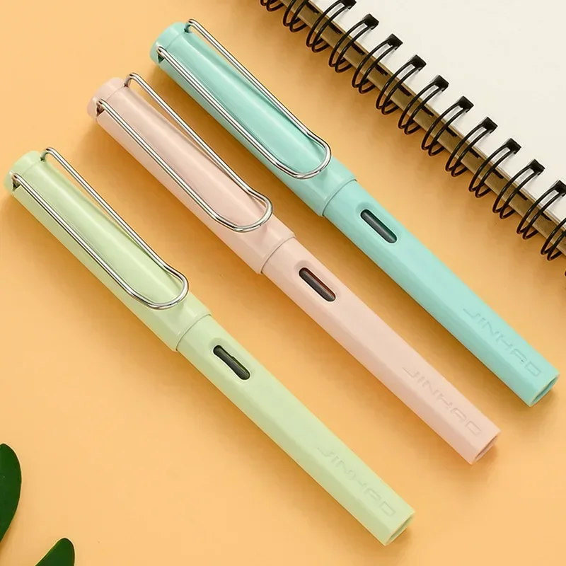 

New New JINHAO 619 Fountain Pen Macaron Colored Plastic Primary And Secondary School Students Practicing Calligraphy Pen