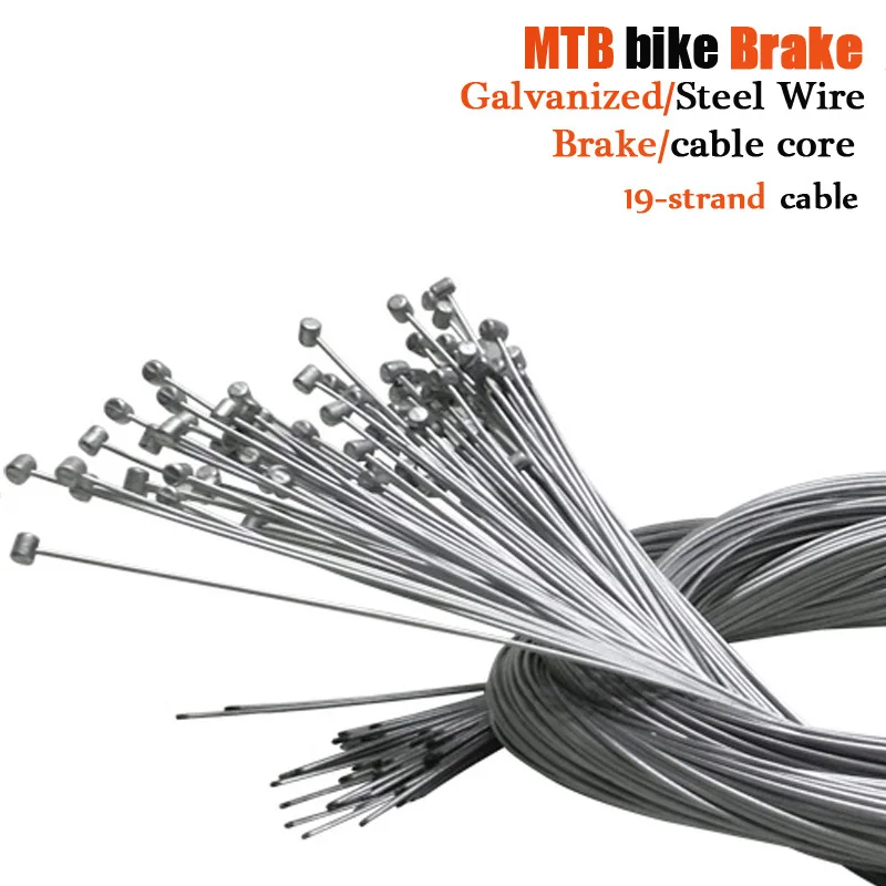 10 PCS MTB Brake Bicycle Brake Line 1100/1800/2500MM Galvanized Steel Shifter Gear Brake Cable Core Inner Wire Parts