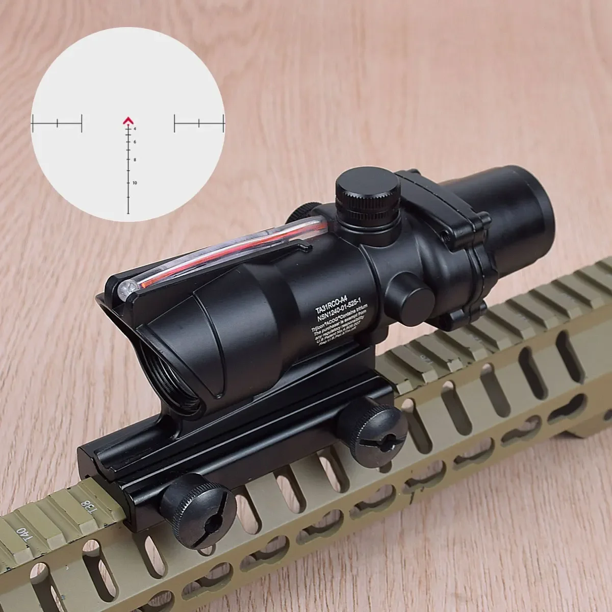 

Trijicon ACOG 4X32 Fiber Sights Optics Tactical Sights Rifle Scope Chevron The Hunter Hunting for AR15 HK416