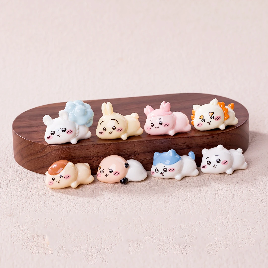 8pcs/set Cartoon Cute Chiikawa Action Figure Hachiware Raincoat Model Usagi Statue Creative Festival Gifts Home Decor Gift