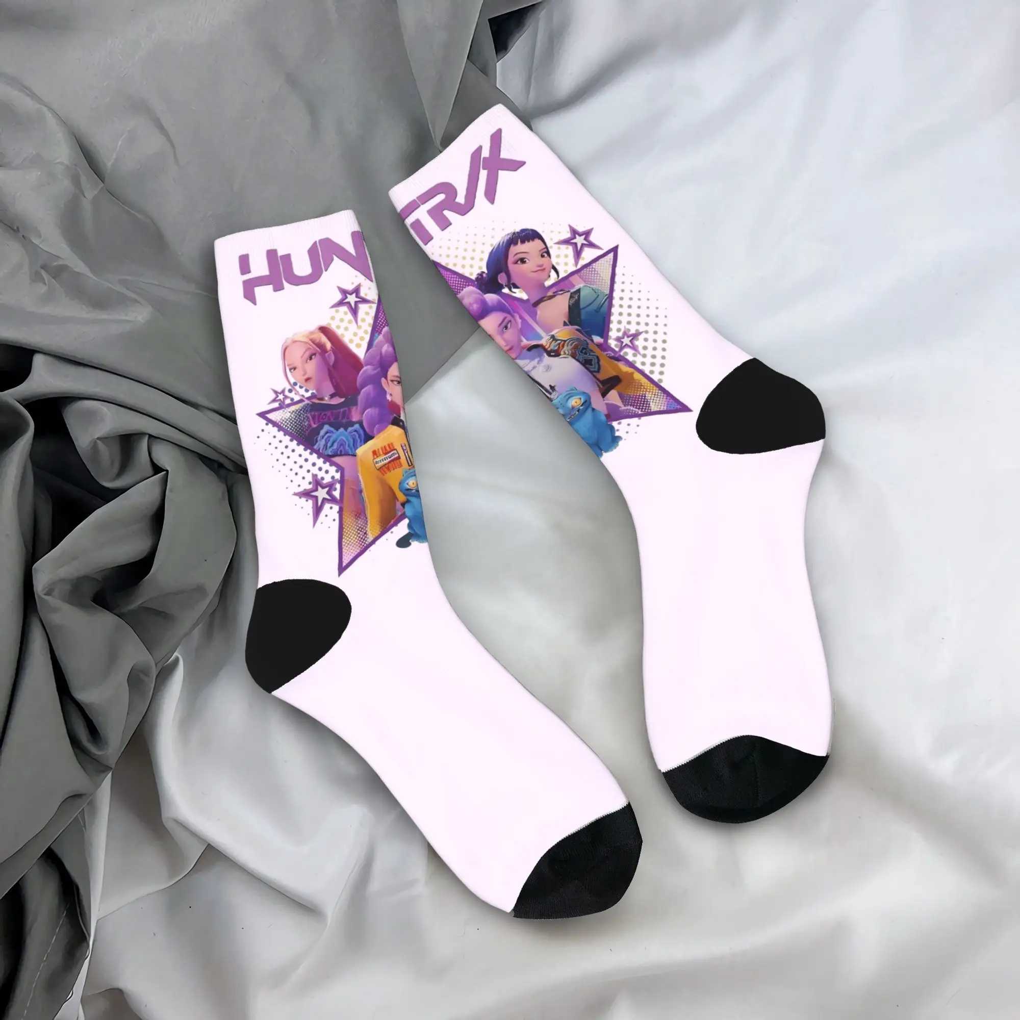 

Baby Saja KPop Demon Hunters Chibi Art Socks Anti Bacterial Stockings Men Soft Climbing Socks Winter Kawaii Pattern Socks