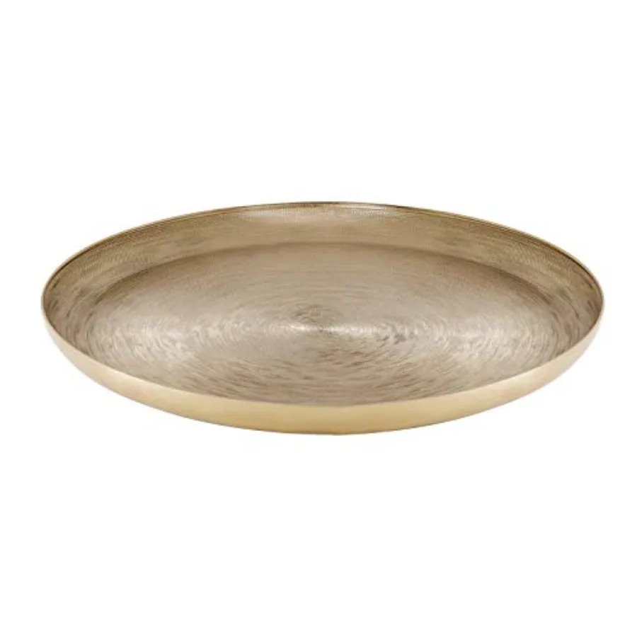 

Stovring Mid-Century Tray 16 Inch Diameter Gold Modern Tray for Serving Storage and Display