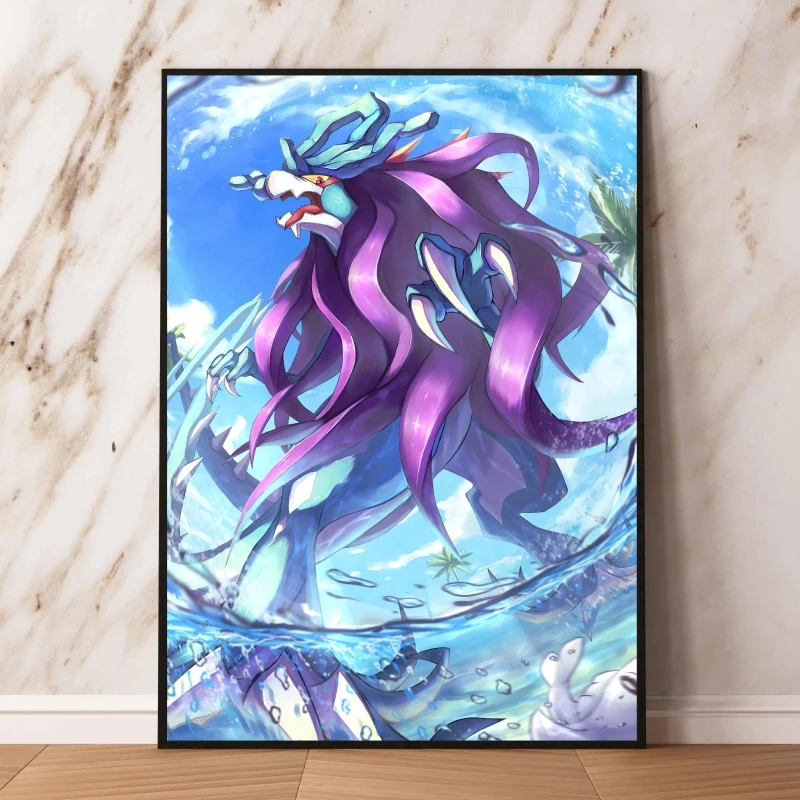 Pokemon Poster Gyarados Canvas Artwork Painting Modern Living Room Children Gifts Home Action Figures Children's Bedroom Decor