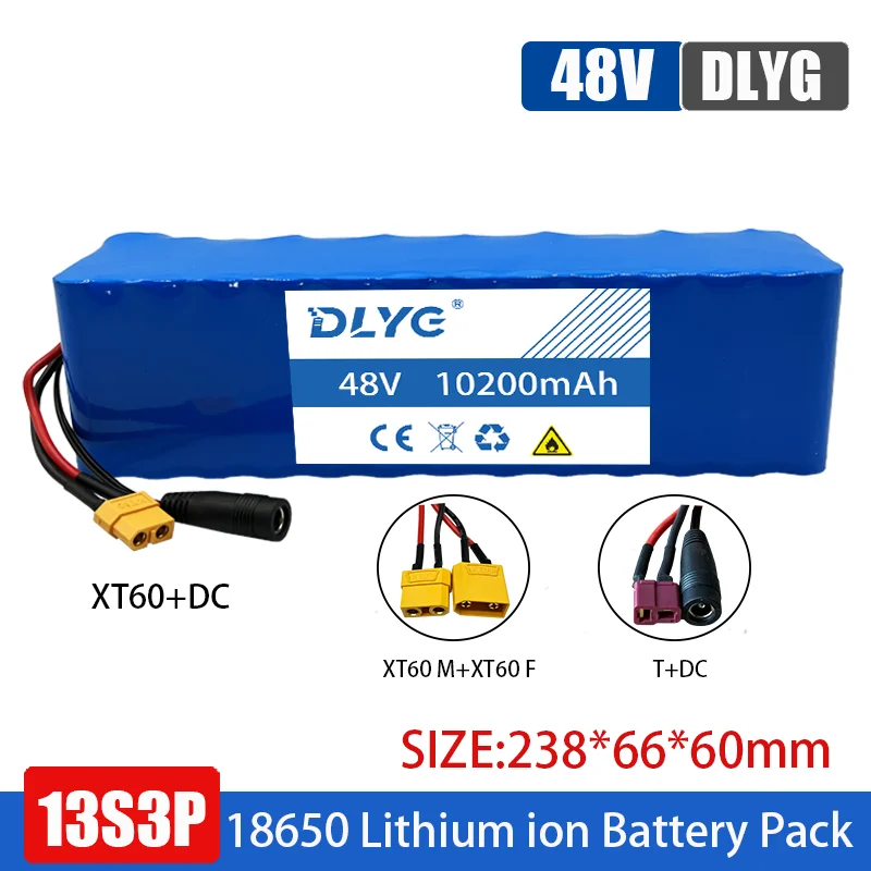 

DLYG-100% Original 48v 13S3P 10200mah Lithium Ion Battery 54.6v Lithium Ion Battery Electric Scooter with BMS