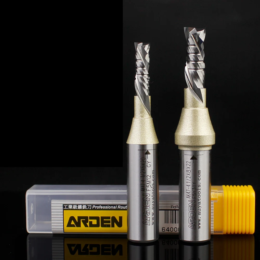 ARDEN Compression Bit Woodworking Double Veneer Cutting Compound Spiral Router Bit Engraving Machine Cutting Tool AK47-4