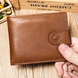 WESTAL New Hand-Made Cowhide Wallet Men's Leather Anti-Theft Cash Clip Advanced Sense Large Capacity Wallet