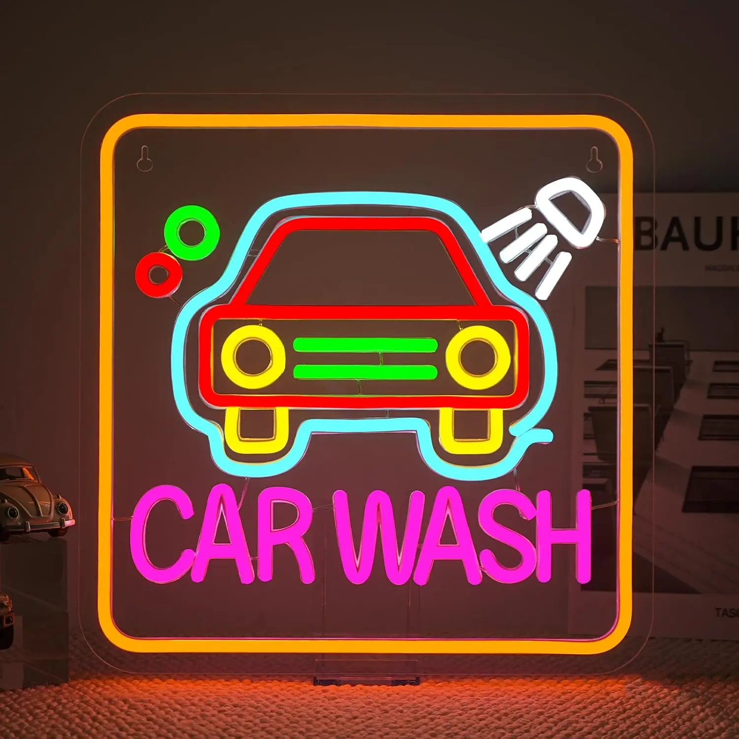 

Car Wash Neon Sign USB LED Neon Light for Gas Station Facility Business Service Home Shop/Truck Decoration Gift Wall Light