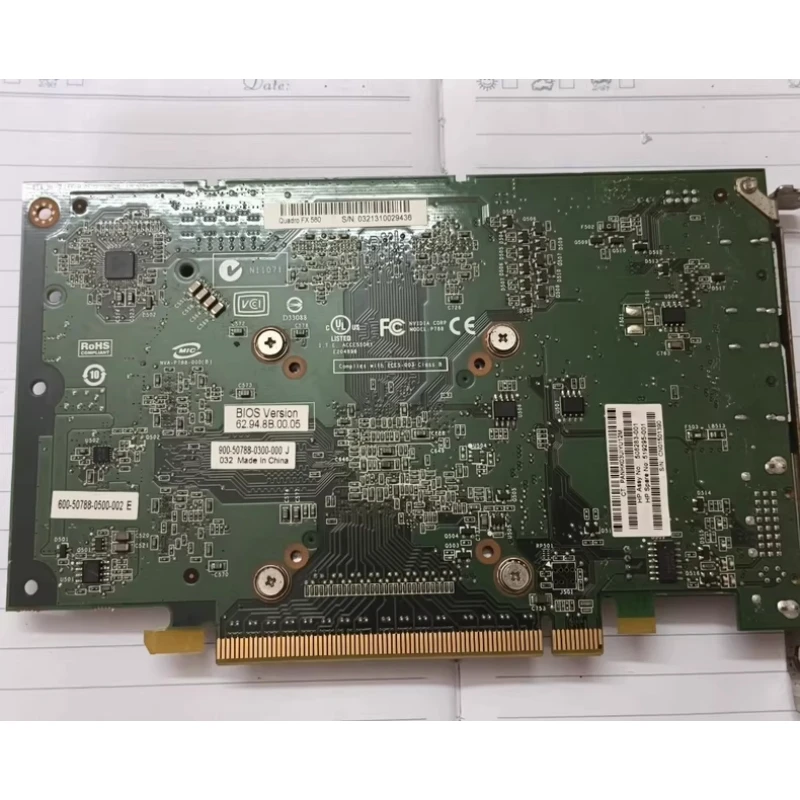 Used For NVIDIA Quadro FX580 512MB Graphics Card Dual DP + DVI Interfaces Support 2K HD Output