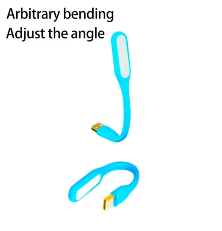 Mini Lampe de Lecture LED Pliable, USB, 5V, 10 Couleurs, Veilleuse de Camping, Lampes de Table pour Banque d'Alimentation, PC, Ordinateur Portable