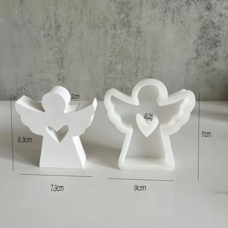 Large, Medium and Small Angel Decoration Plaster Mold  Aromatherapy Candle Wings Cement