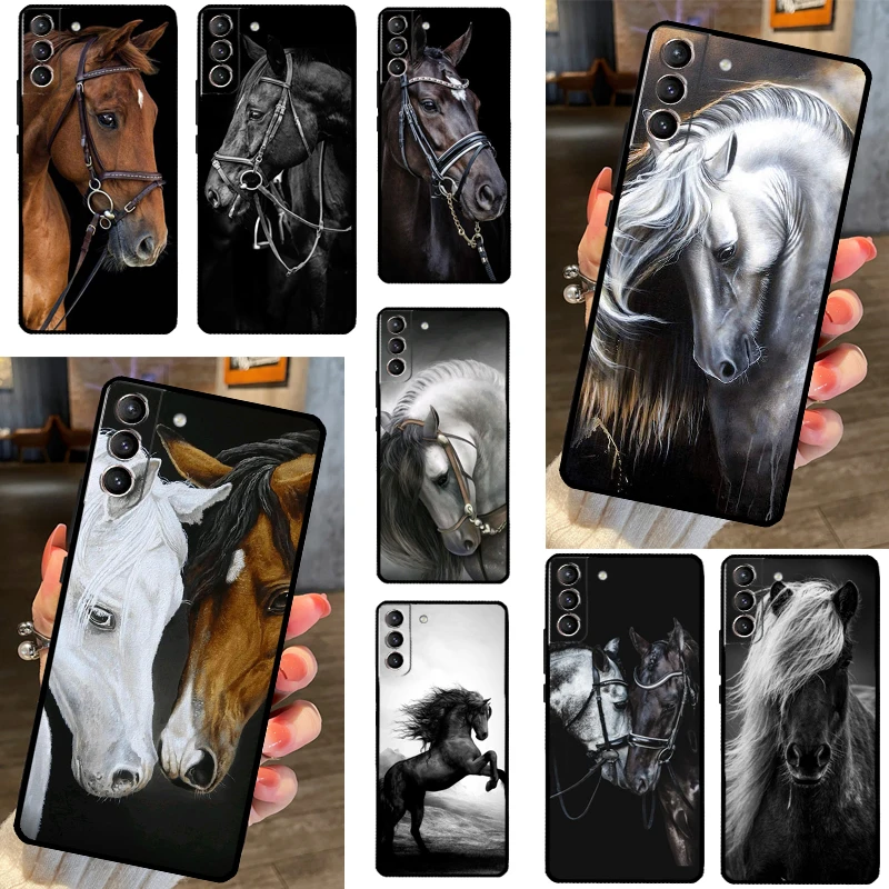 Domineering Cool Horse Case For Samsung Galaxy S22 S23 Ultra S20 S21 FE Note 10 Plus S8 S9 S10 Note20 Ultra Cover