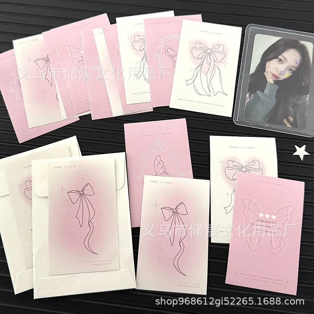 20 pçs coreano ins ballet estilo gradiente arco adesivo de vedação kpop 3 polegada photocard embalagem diy decoração para bolha mailer caixa