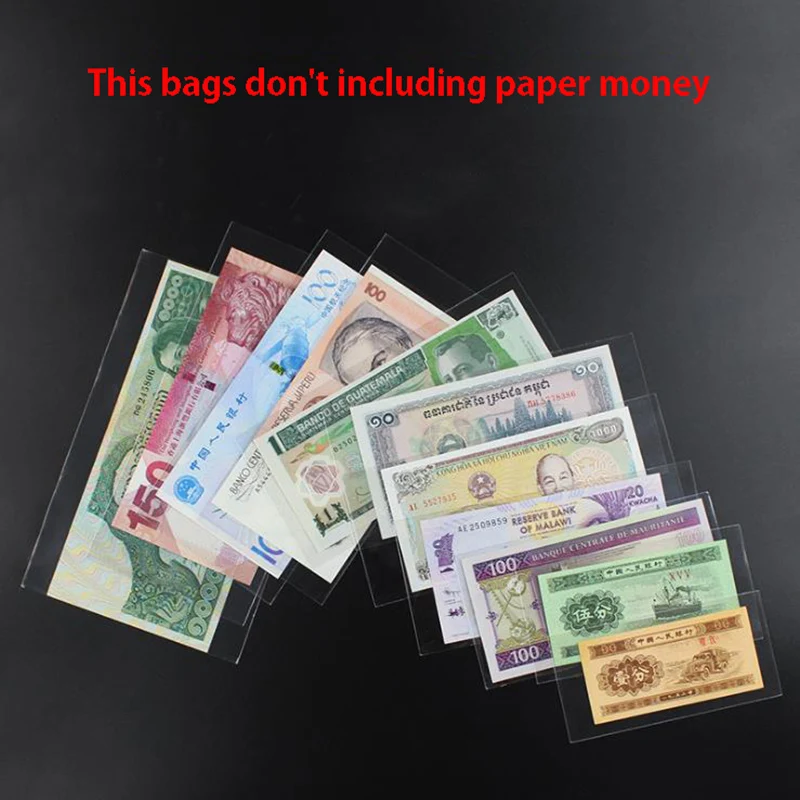 550pcs All Size PCCB Professional Stamps Banknotes Sleeves Collection Protect Bag High Quality