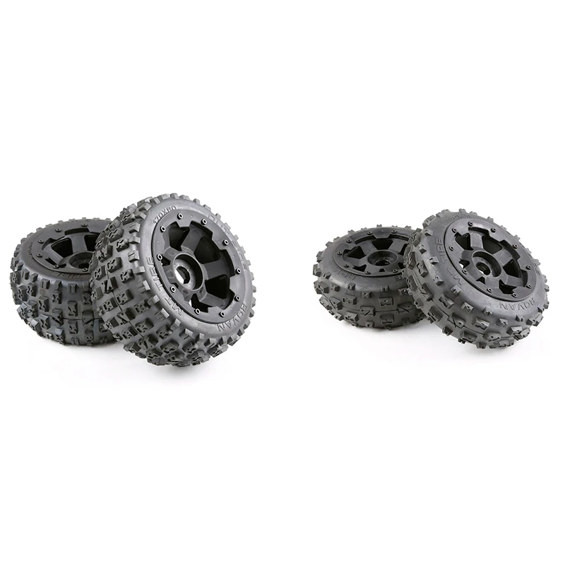 Tyres And Wheel Hub Set For 1/5 Hpi Km Baja 5B Rc Car Parts