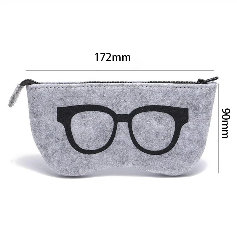 5 Colors Unisex Cosmetic Bag Portable Wool Felt Cloth Glasses Bag Eyeglasses Cases Sunglass Pen Students Unisex Storage Bags