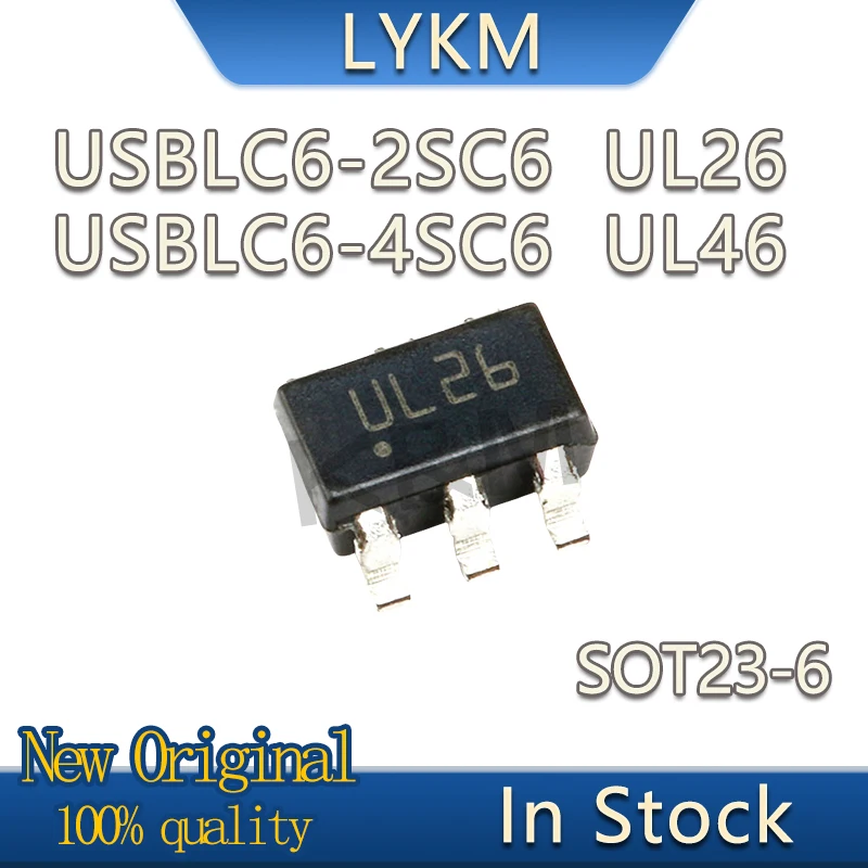 10/PCS New Original USBLC6-2SC6 USBLC62SC6 UL26 USBLC6-4SC6 UL46 SOT23-6 ESD ESD protection chip In Stock