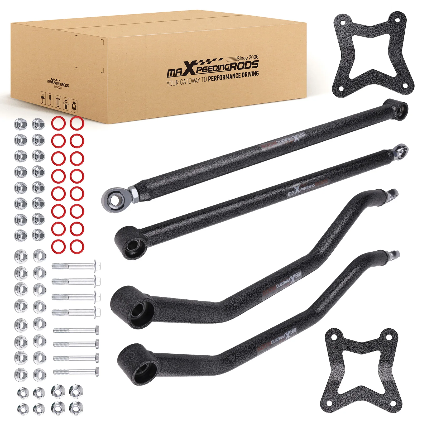 

MaXpeedingrods Factory High Clearance 4x Steel Rear Radius Arms Rods for Polaris RZR XP 4 1000 Year 2014+ Direct Replacement