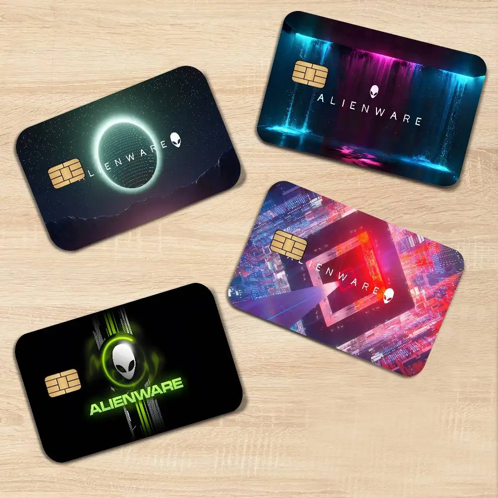 Dell Alienware Animation PC Gaming Credit Card Skin Stickers No Residue Water Proof for VISA Credit Card Subway Access Card