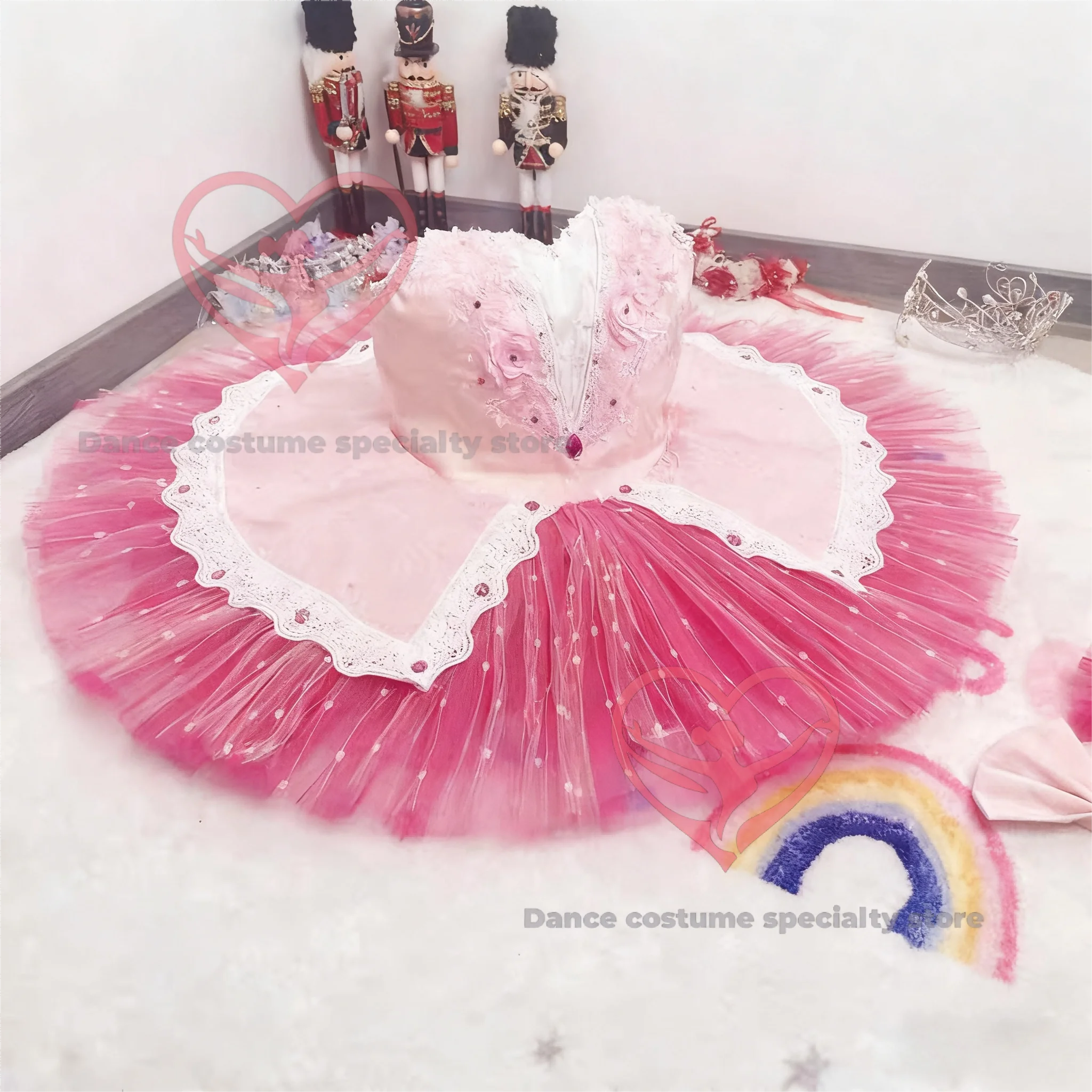 

Простая балетная юбка-фея кукла, юбка-пачка, костюм для выступлений, конкурсная сцена, профессиональная настройка для девочек